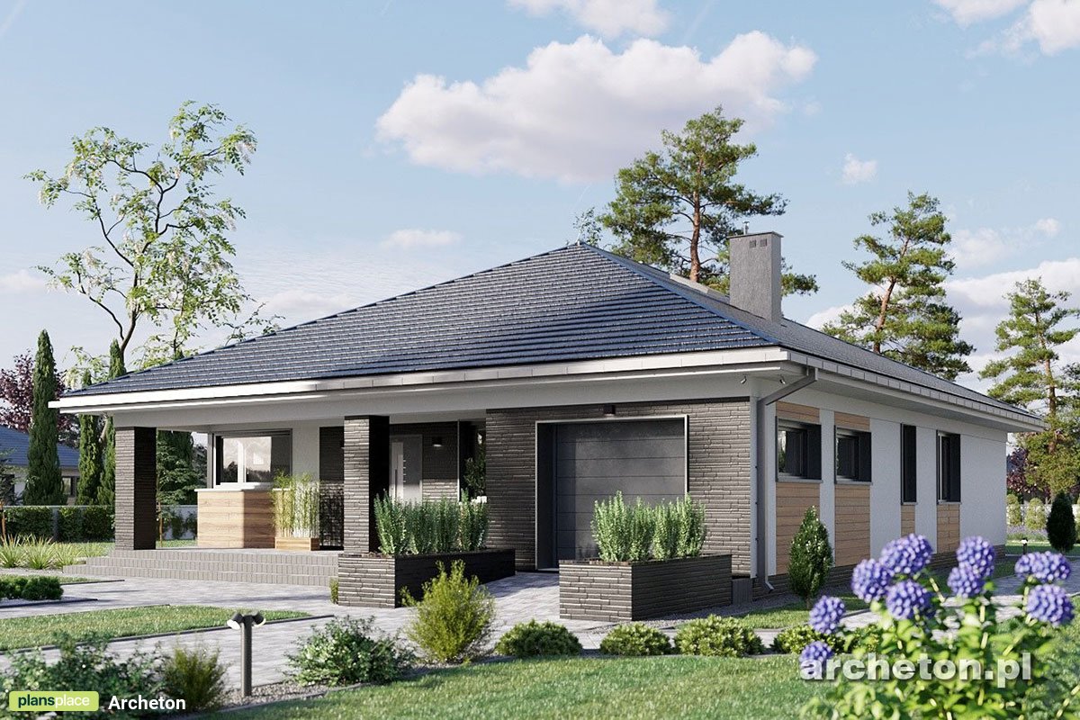 Single Story House Plan with 3 Bedrooms and 1-Car Garage