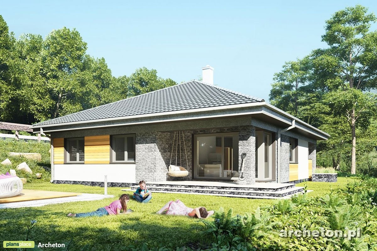 House Plan with 1-Car Front Entry Garage and 3 Bedrooms