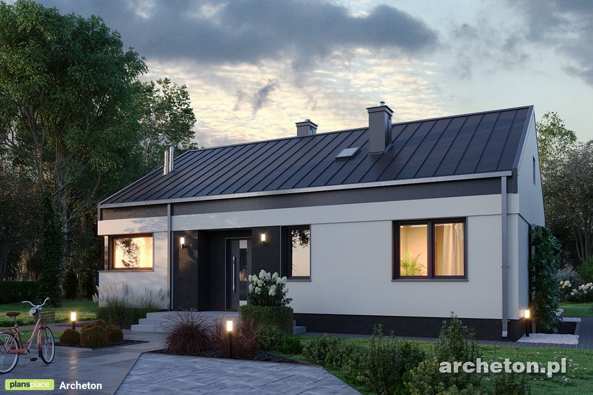 House Plan with Floor-to-Ceiling Windows and Full Rear Porch