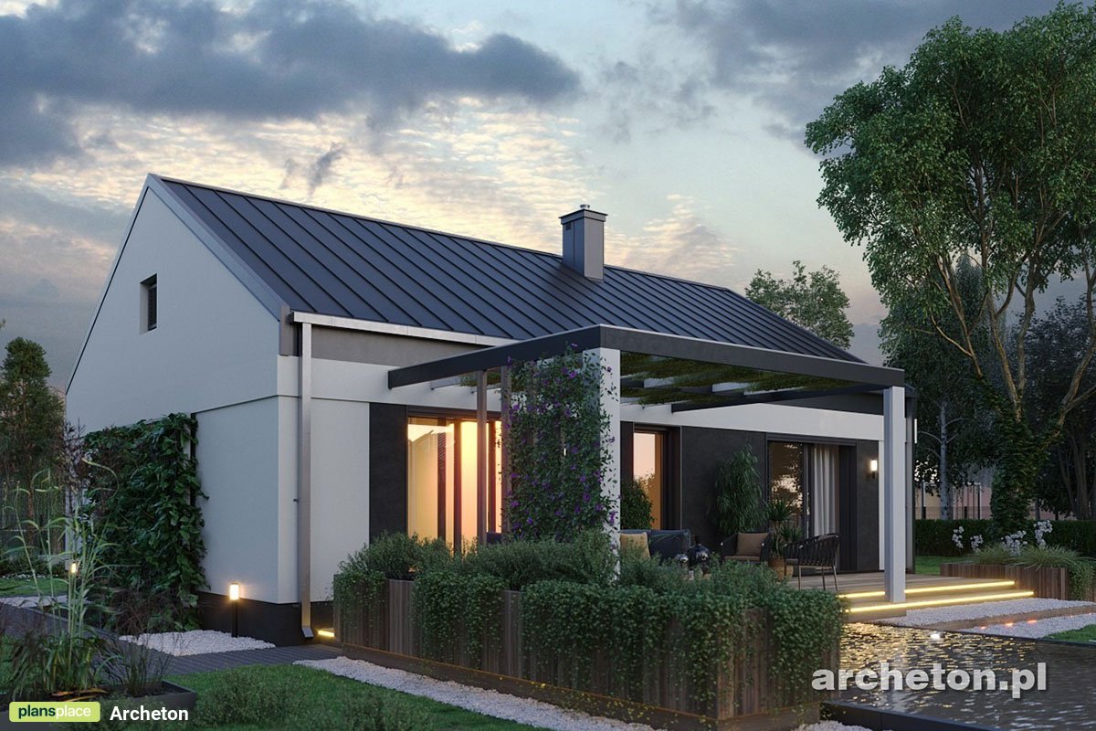 House Plan with Floor-to-Ceiling Windows and Full Rear Porch