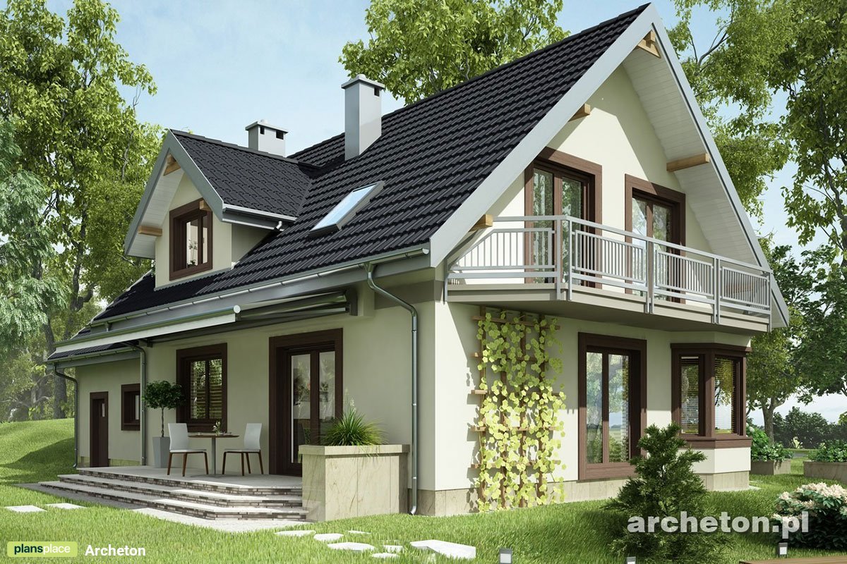 Mājas projekts ar mansardu 230 m²: 5 Guļamistabas, 3 Vannasistabas, Garāža