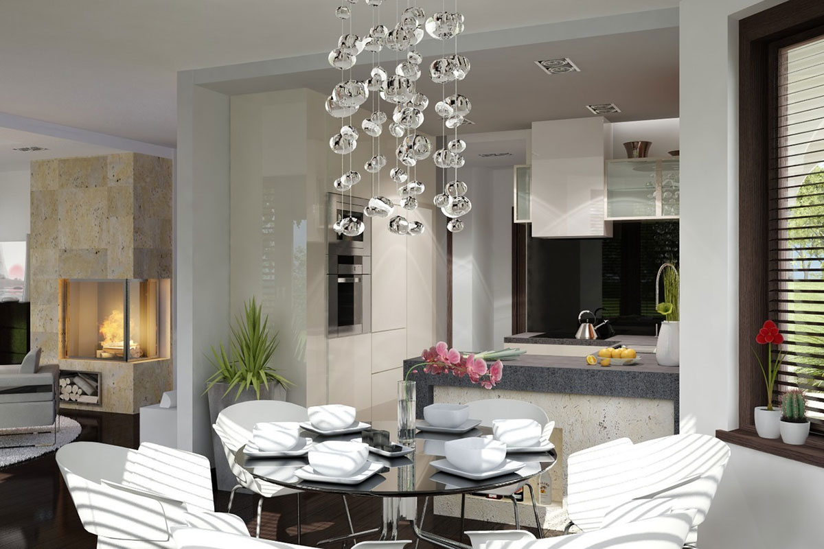 Mājas projekts ar mansardu 230 m²: 5 Guļamistabas, 3 Vannasistabas, Garāža