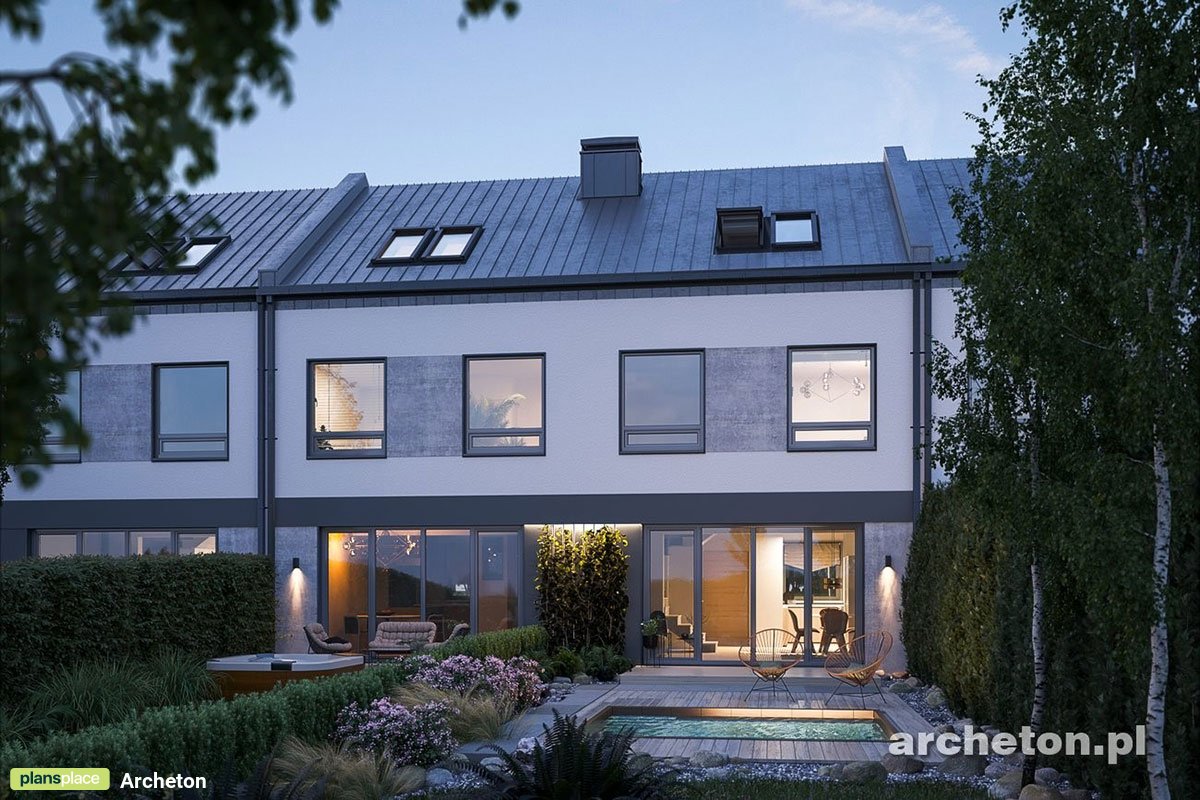 Divstāvu mājas projekts 128 m²: 3 Guļamistabas, 2 Vannasistabas, Atvērta virtuve, bez Garāžas