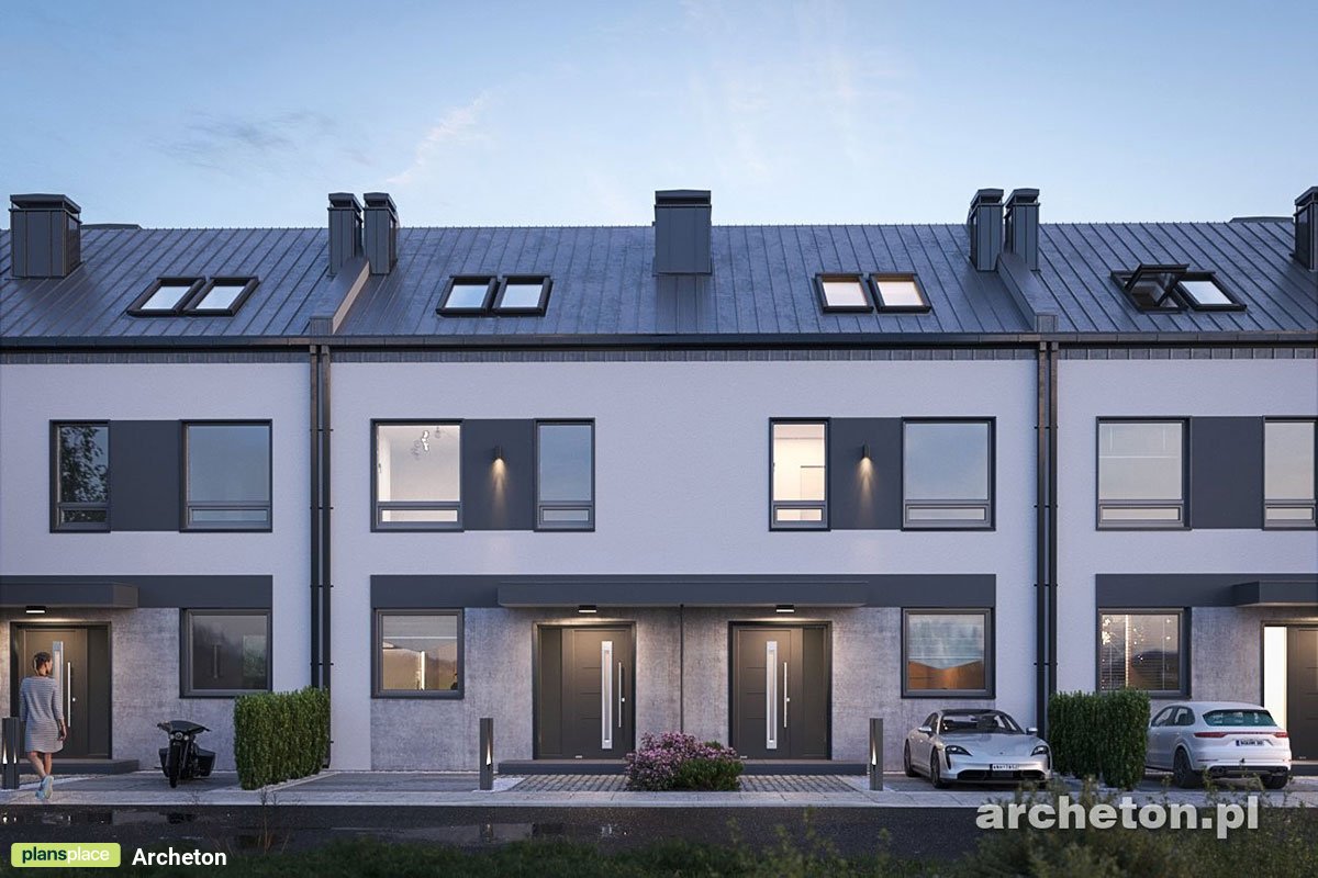 Divstāvu mājas projekts 128 m²: 3 Guļamistabas, 2 Vannasistabas, Atvērta virtuve, bez Garāžas