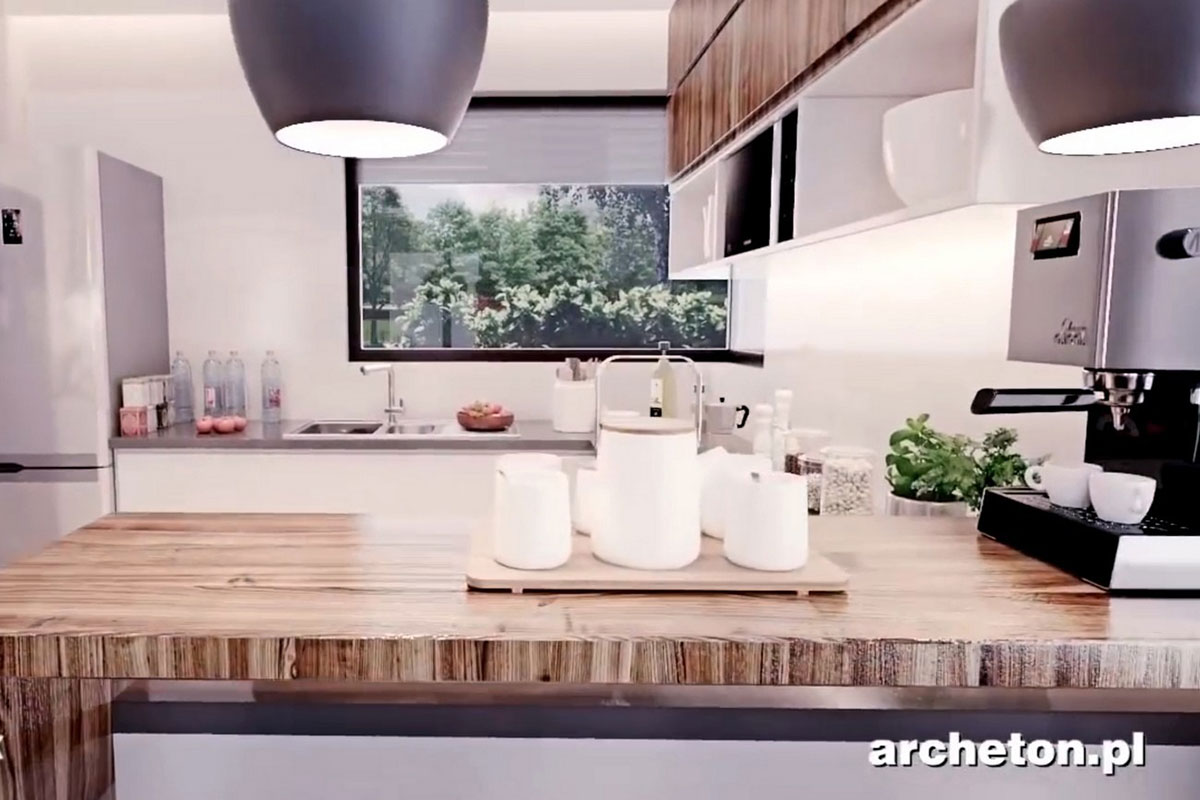 L-Shaped House Plan with Fireplace and Master Bedroom Upstairs