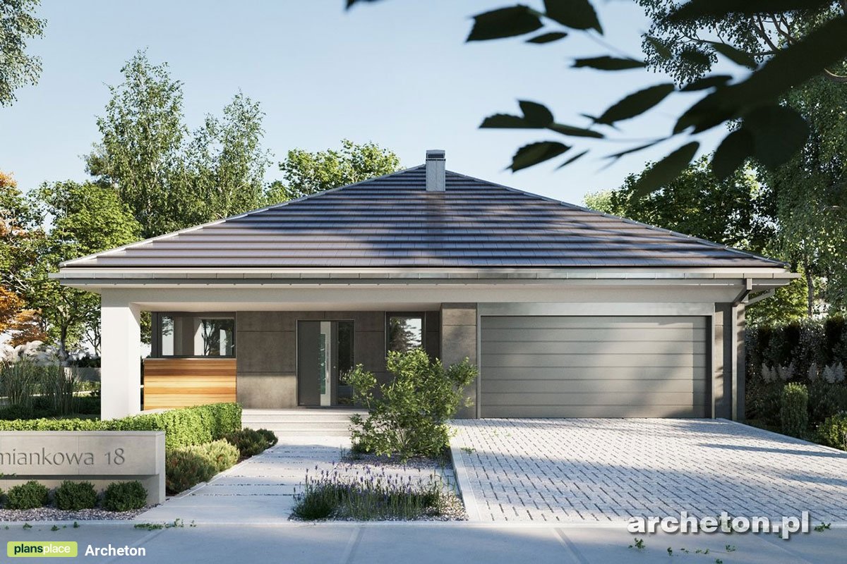 Vienstāva mājas projekts 149 m²: 3 Guļamistabas, Darba istaba, 2 Vannasistabas, Atvērta virtuve, Garāža