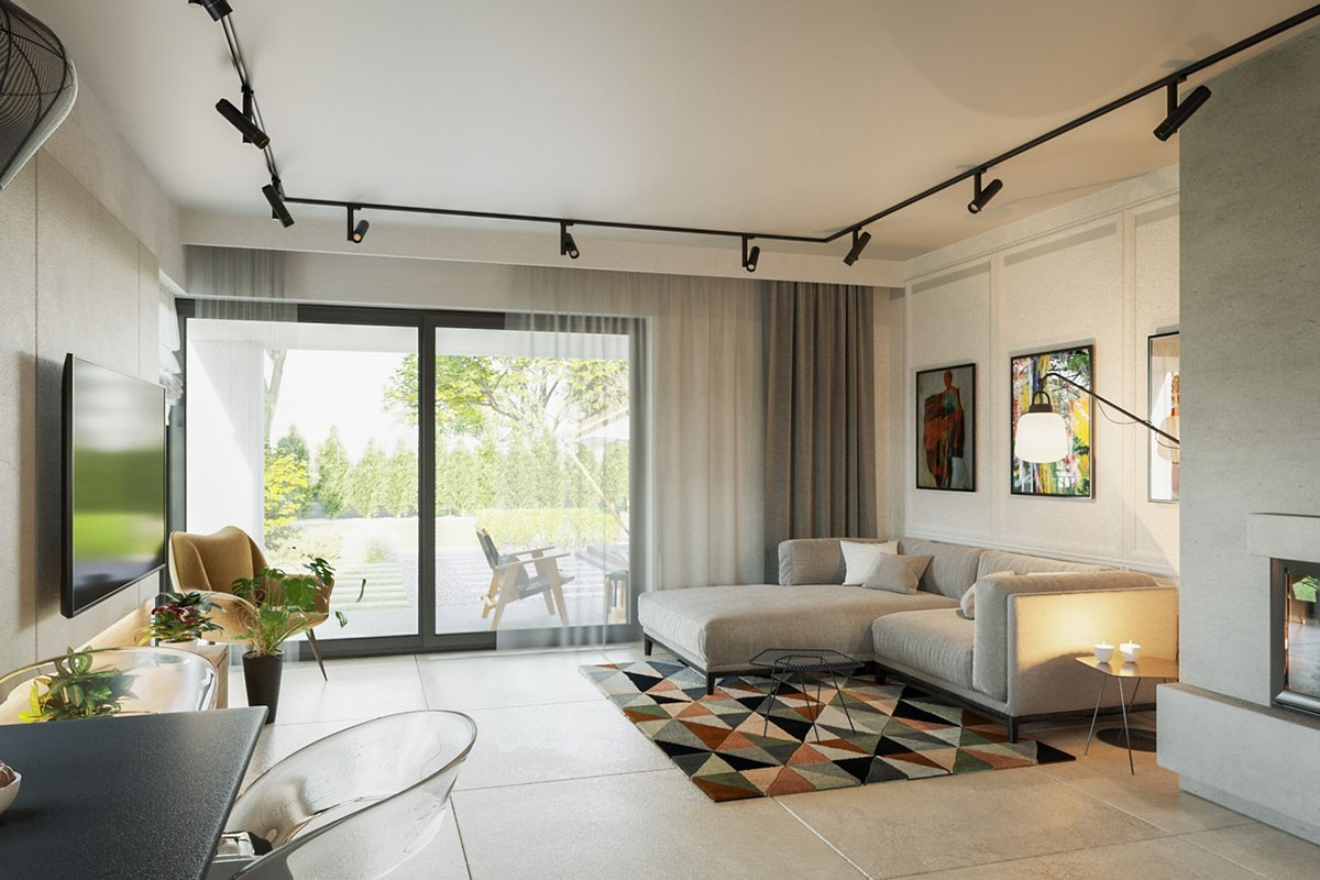 Home Plan with Open Floor Plan and 2-Car Front-Load Garage