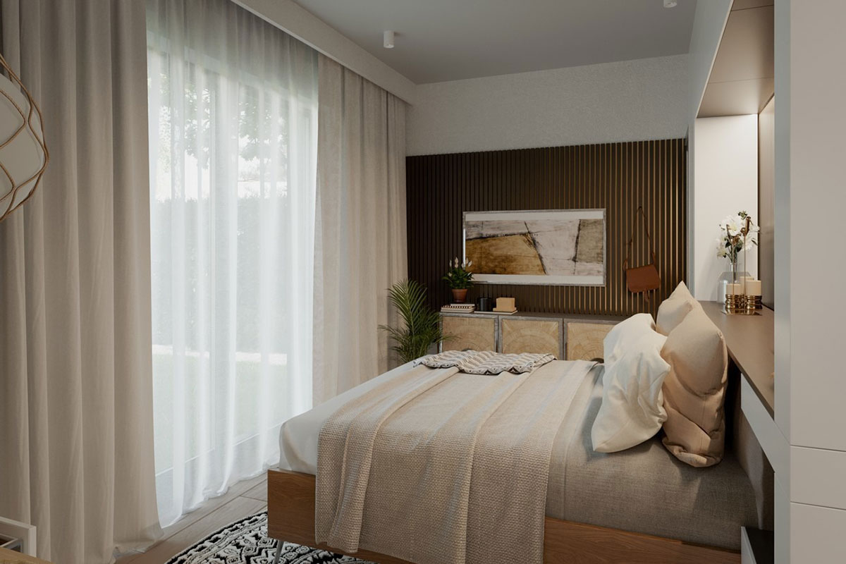 Vienstāva mājas projekts 149 m²: 3 Guļamistabas, Darba istaba, 2 Vannasistabas, Atvērta virtuve, Garāža