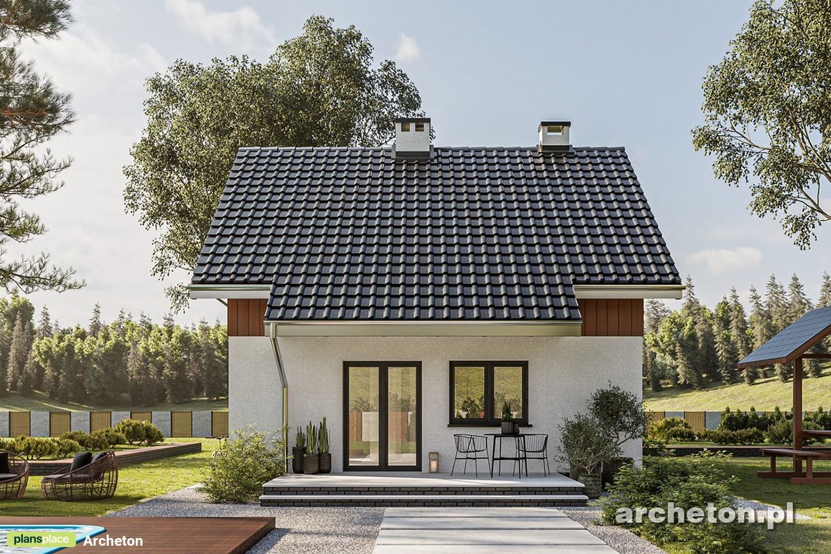 Mājas projekts ar mansardu 89 m²: 2 Guļamistabas, 2 Vannasistabas, bez Garāžas