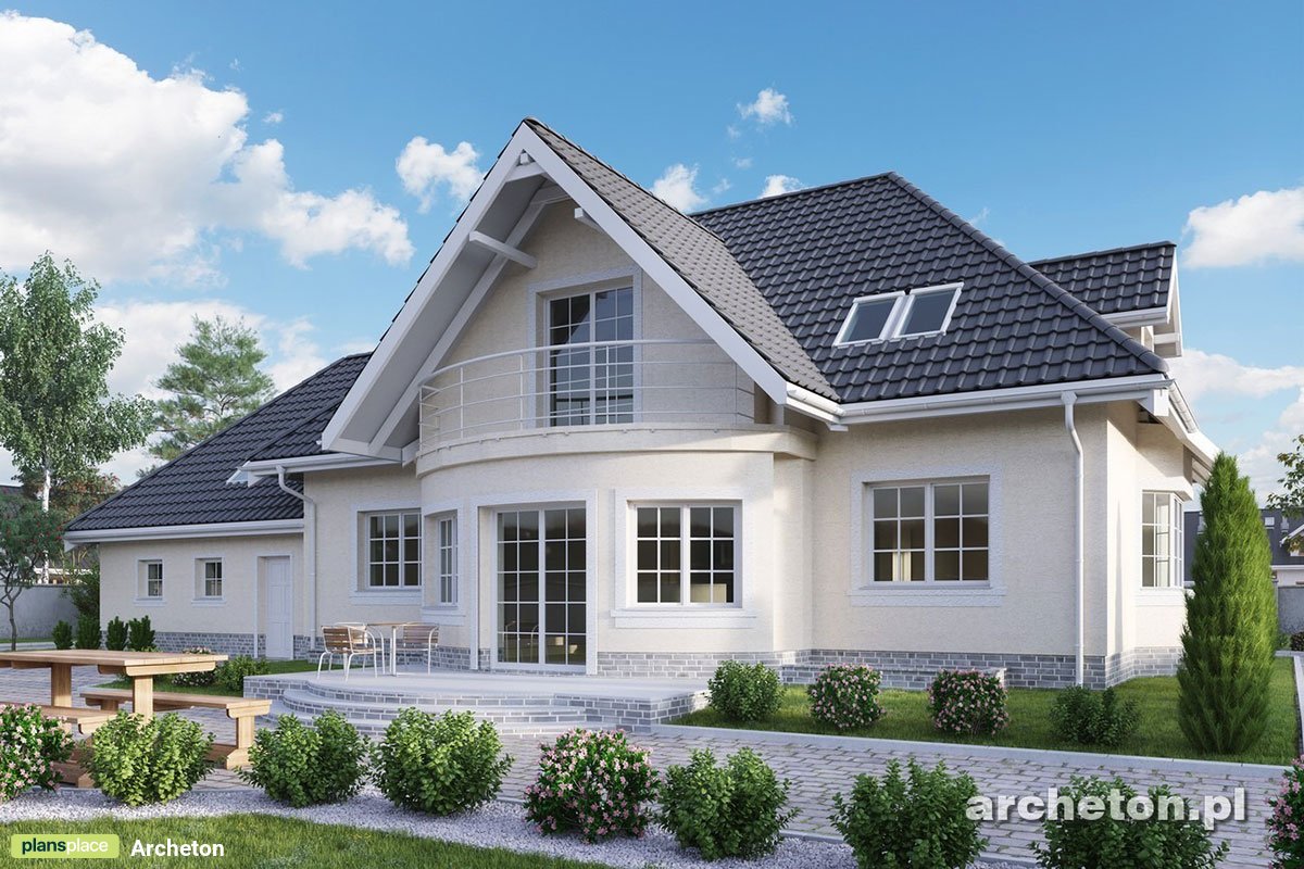 Mājas projekts ar mansardu + pagrabu 411 m²: 4 Guļamistabas, 3 Vannasistabas, Atvērta virtuve, Garāža