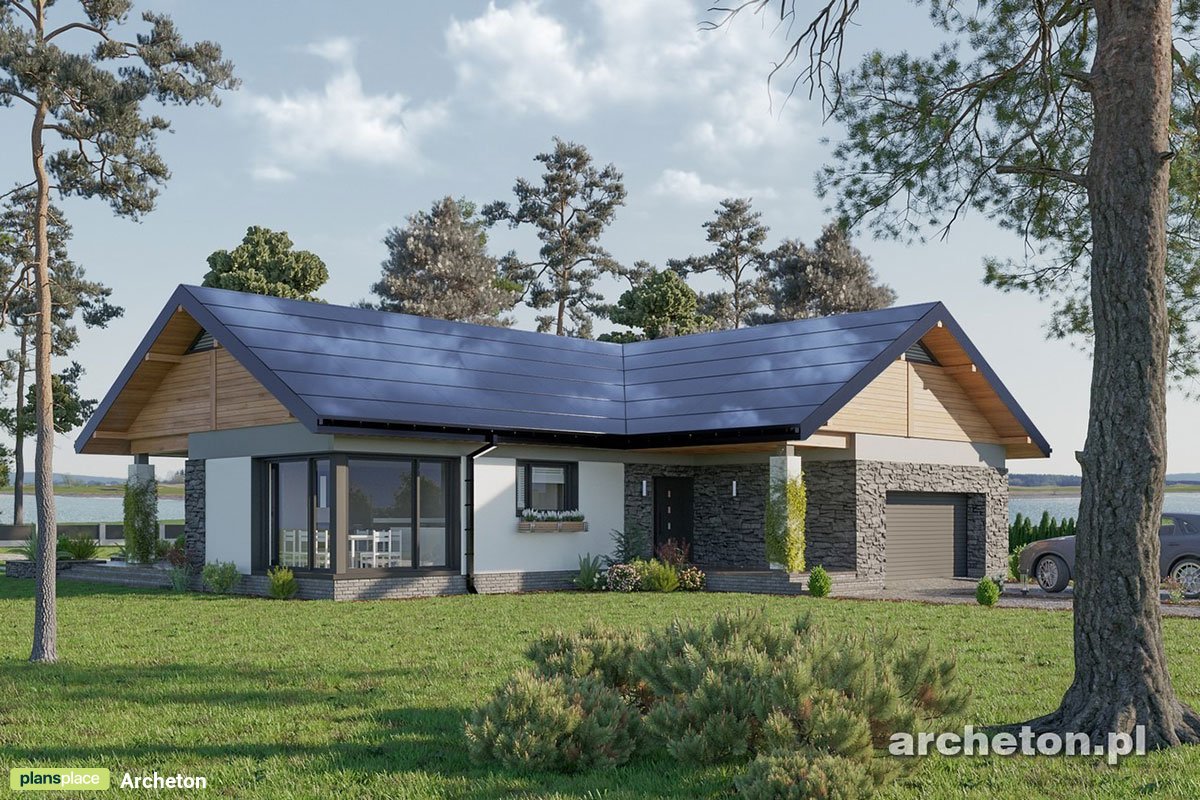 Vienstāva mājas projekts 177 m²: 3 Guļamistabas, 2 Vannasistabas, Atvērta virtuve, Garāža