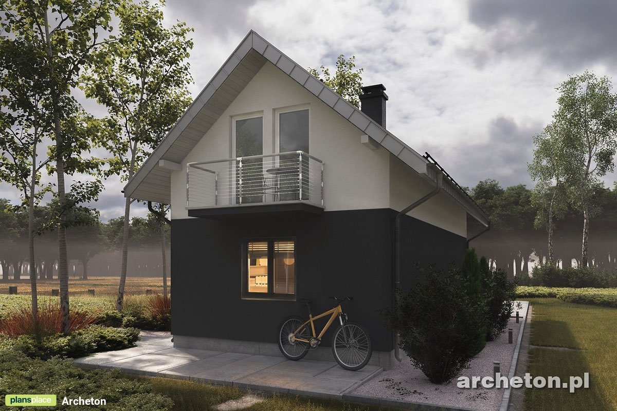 Mājas projekts ar mansardu 111 m²: 4 Guļamistabas, 2 Vannasistabas, Atvērta virtuve, bez Garāžas