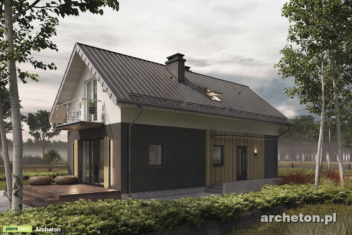 Mājas projekts ar mansardu 111 m²: 4 Guļamistabas, 2 Vannasistabas, Atvērta virtuve, bez Garāžas