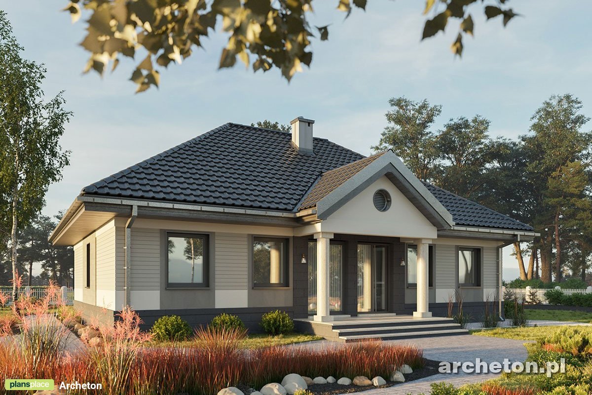 1200 Sq Ft Cottage House Plan with Walk-in Pantry and 4 Beds