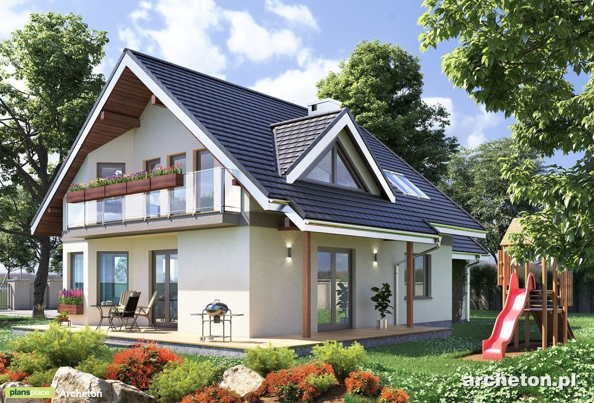 Mājas projekts ar mansardu + pagrabu 262 m²: 3 Guļamistabas, Darba istaba, 2 Vannasistabas, Garāža