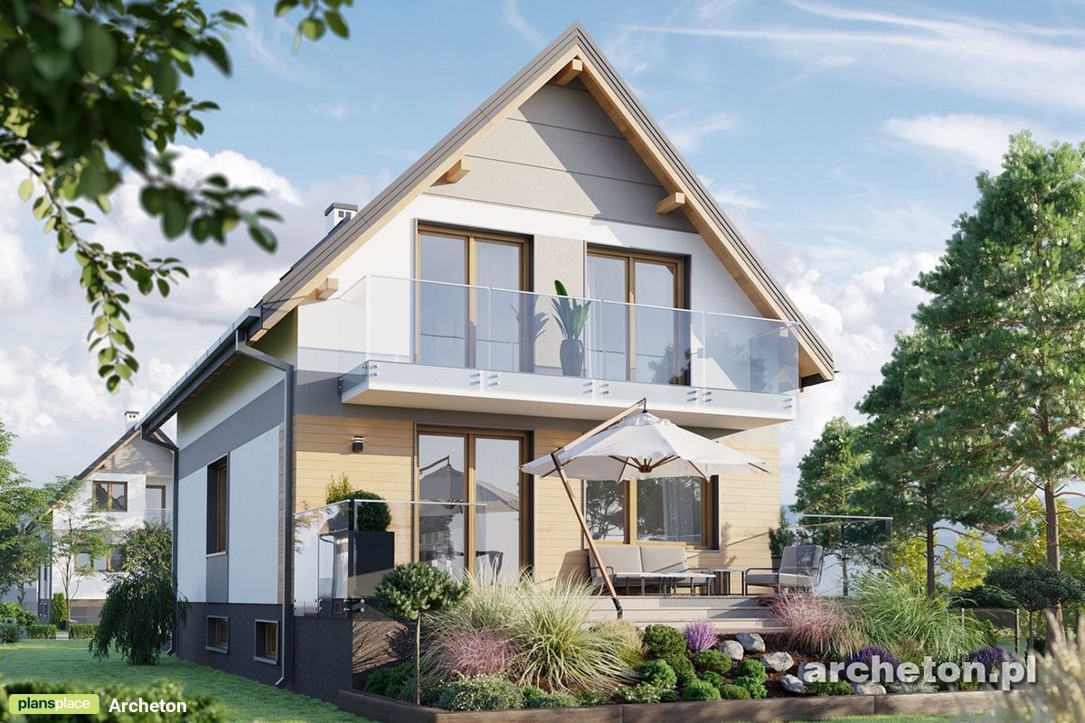 Mājas projekts ar mansardu + pagrabu 182 m²: 3 Guļamistabas, 2 Vannasistabas, Atvērta virtuve, Garāža