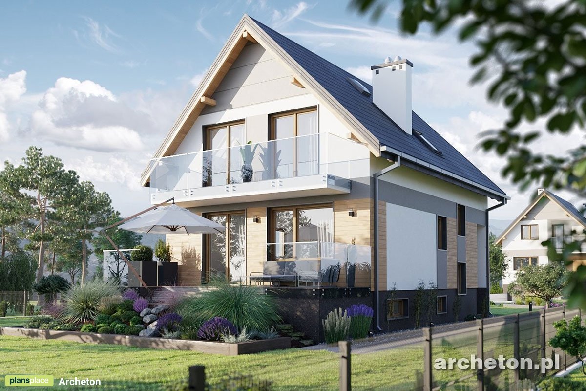 Mājas projekts ar mansardu + pagrabu 182 m²: 3 Guļamistabas, 2 Vannasistabas, Atvērta virtuve, Garāža