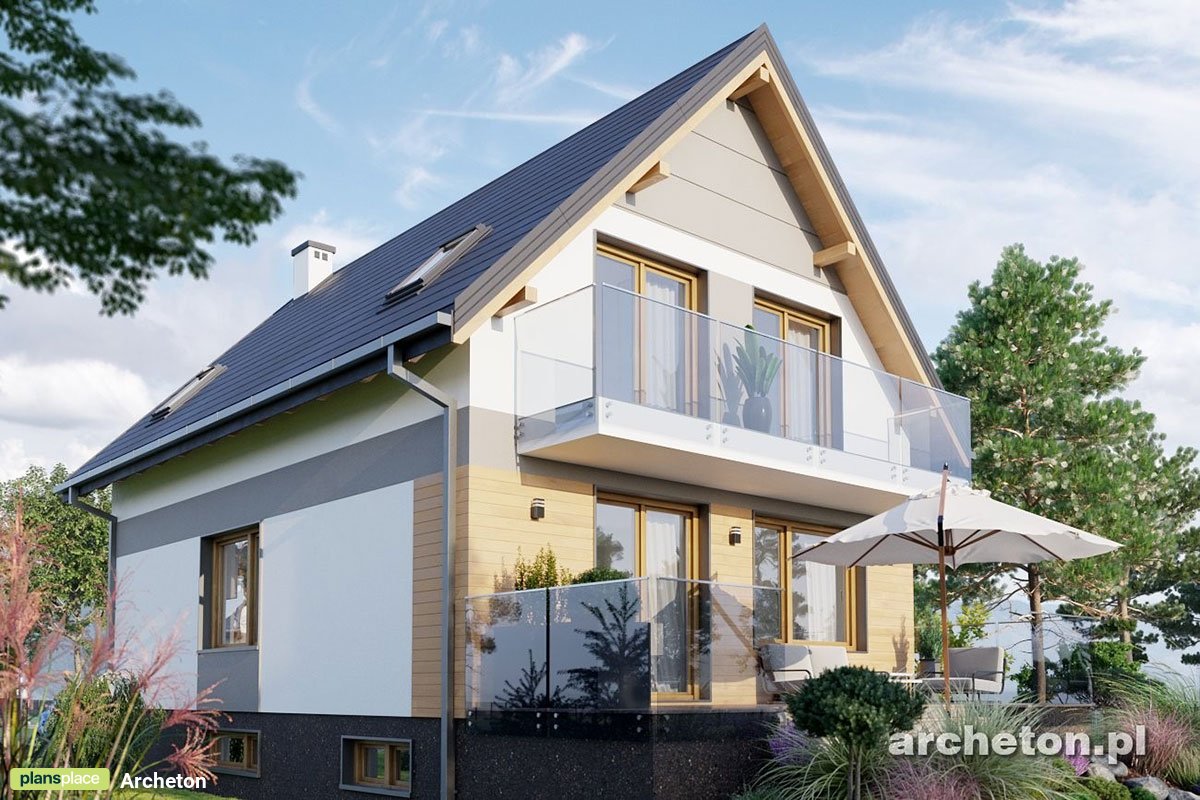 Mājas projekts ar mansardu + pagrabu 182 m²: 3 Guļamistabas, 2 Vannasistabas, Atvērta virtuve, Garāža