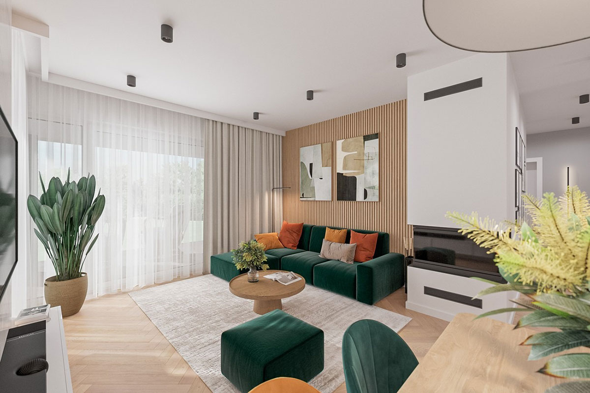 One-Story House Plan with Rear & Front Covered Porches