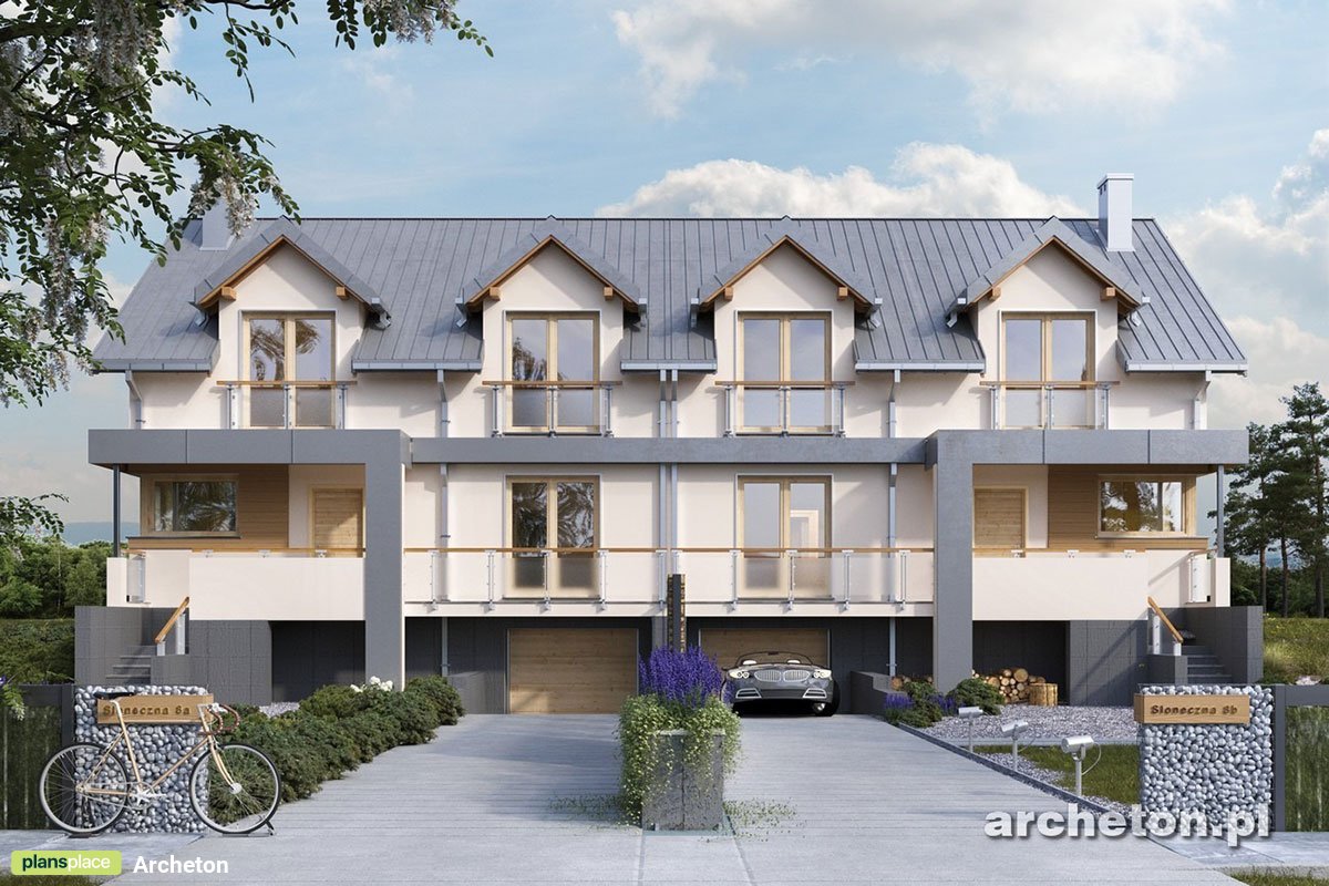 Mājas projekts ar mansardu + pagrabu 210 m²: 5 Guļamistabas, 2 Vannasistabas, Atvērta virtuve, Garāža