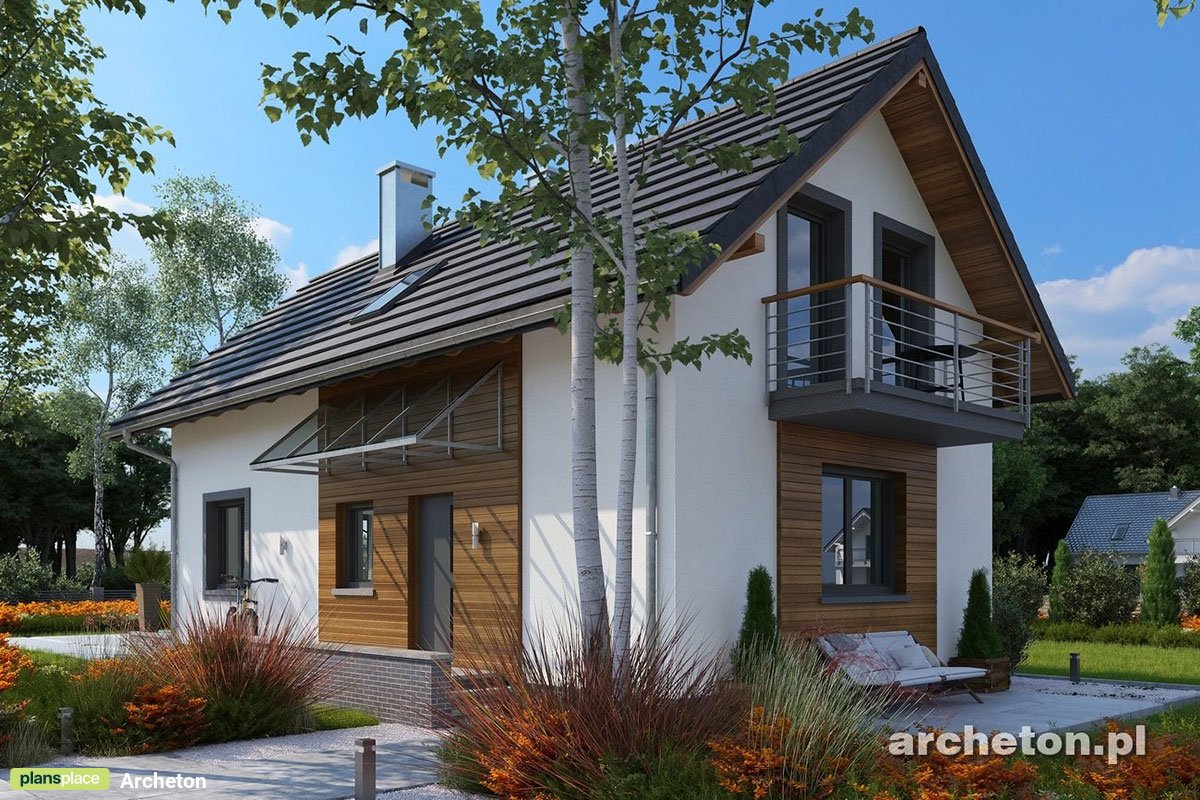 Mājas projekts ar mansardu 129 m²: 4 Guļamistabas, 2 Vannasistabas, bez Garāžas