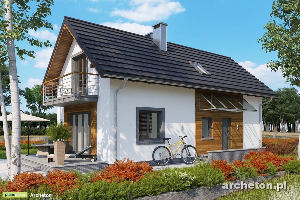 Mājas projekts ar mansardu 129 m²: 4 Guļamistabas, 2 Vannasistabas, bez Garāžas