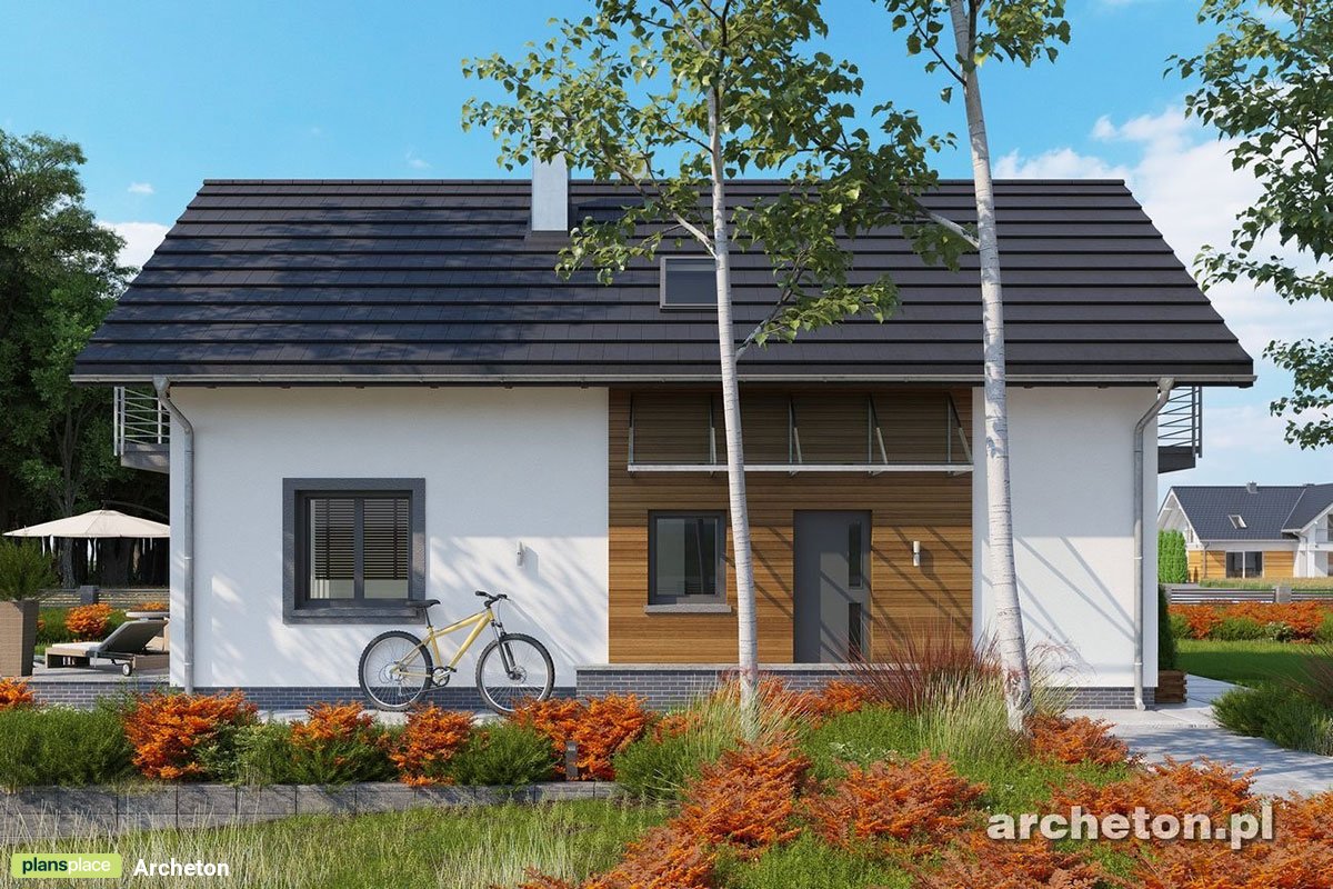 Mājas projekts ar mansardu 129 m²: 4 Guļamistabas, 2 Vannasistabas, bez Garāžas