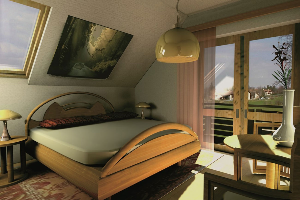 Simple Home Plan with 3 Bedrooms Upstairs and 1-Car Garage