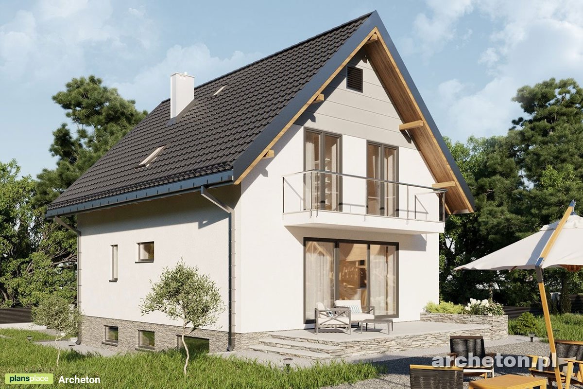 Mājas projekts ar mansardu + pagrabu 193 m²: 4 Guļamistabas, 2 Vannasistabas, Atvērta virtuve, Garāža