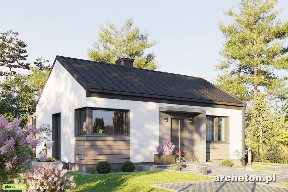 500 Sq Ft Small Single Level House Plan with 2 Bedrooms