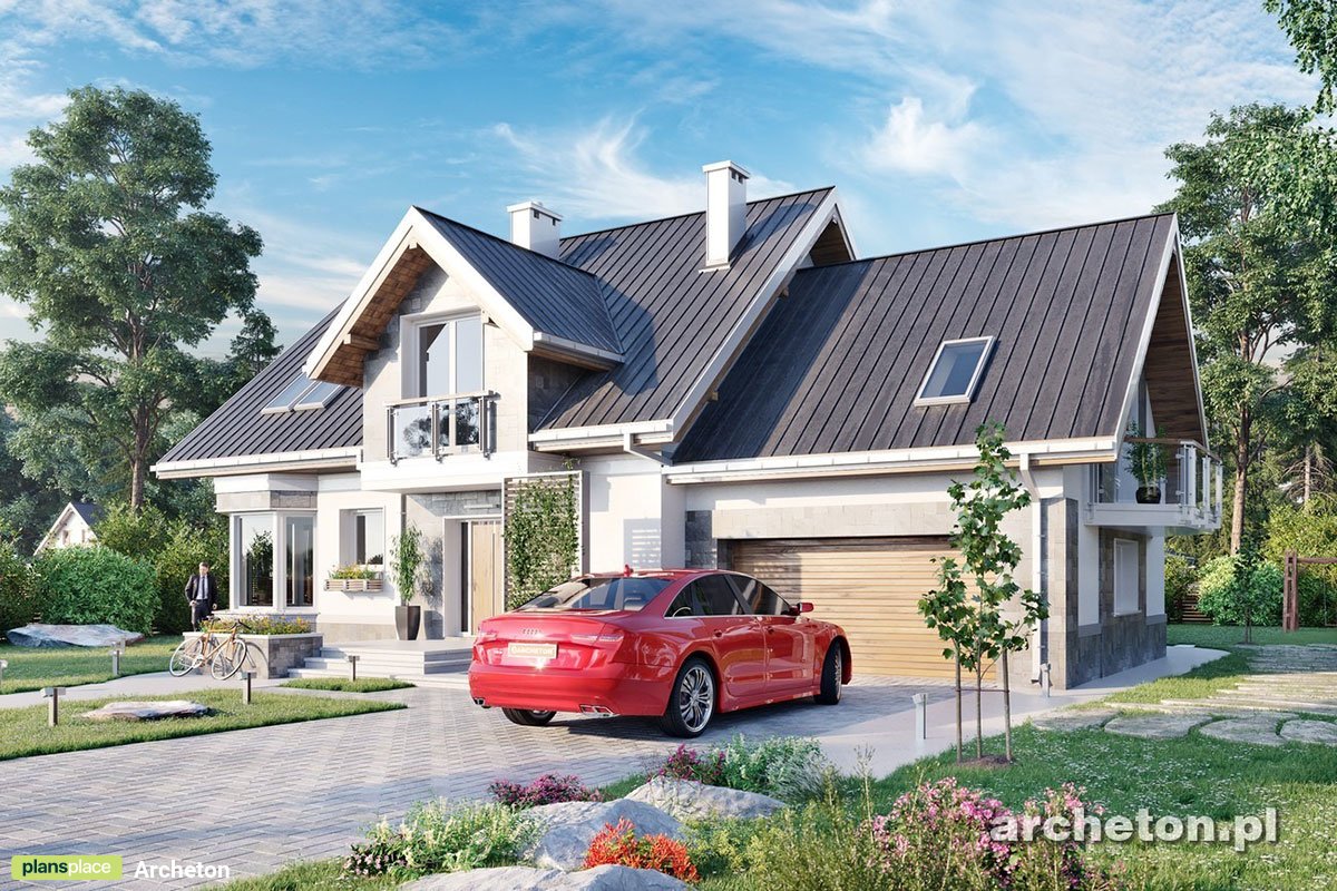 House Plan with Bay Window Breakfast Nook and 2-Car Garage