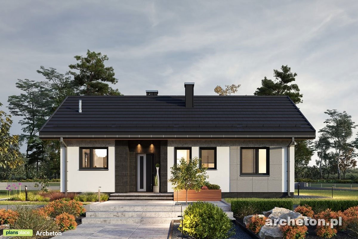 Small European House Plan with 3 Bedrooms and 1 Bath