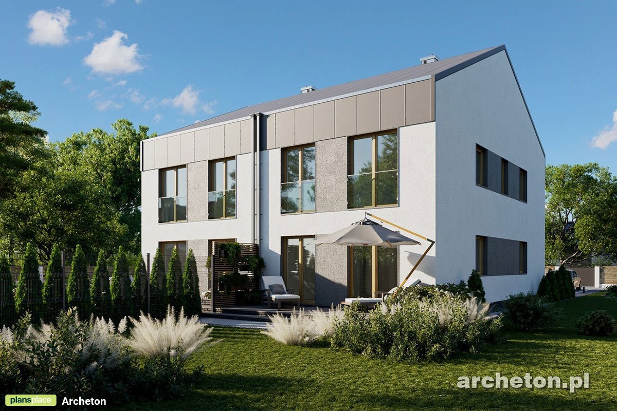 Two-Family Barn Home Plan with 1-Car Garage and 4 Bedrooms