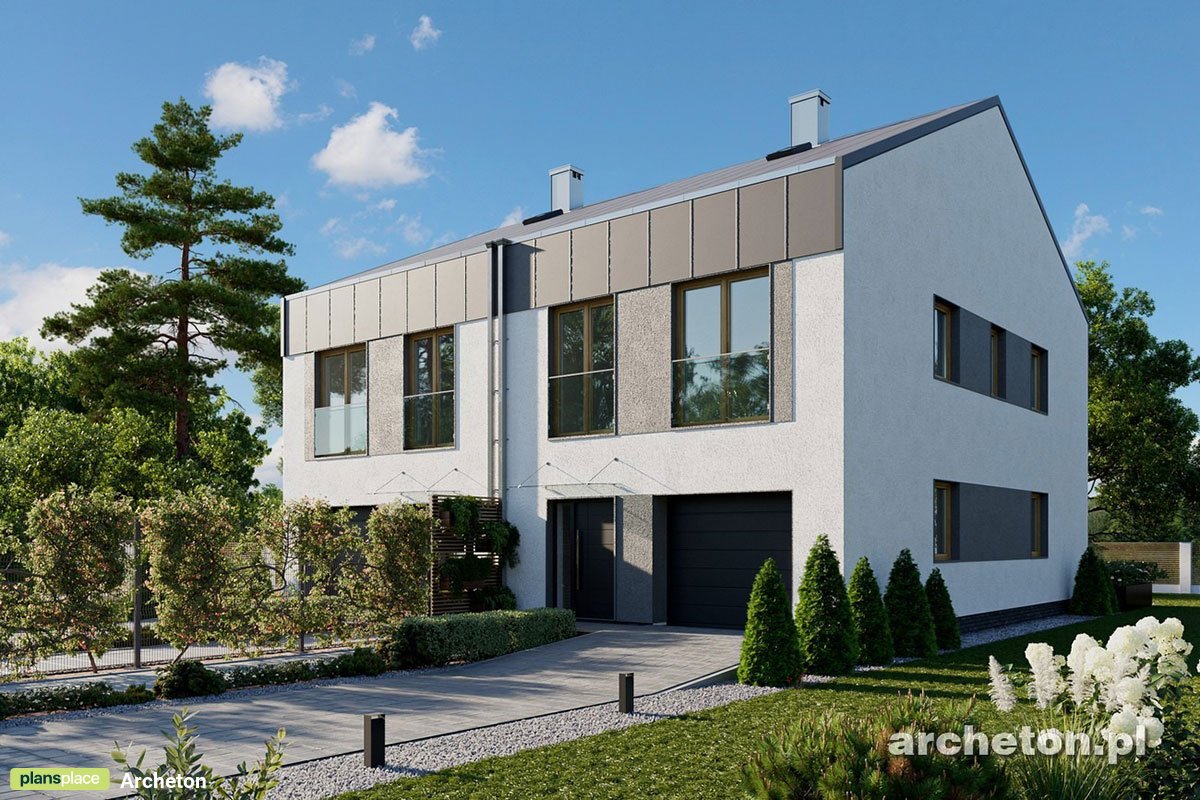 Divstāvu mājas projekts 140 m²: 4 Guļamistabas, 2 Vannasistabas, Atvērta virtuve, Garāža