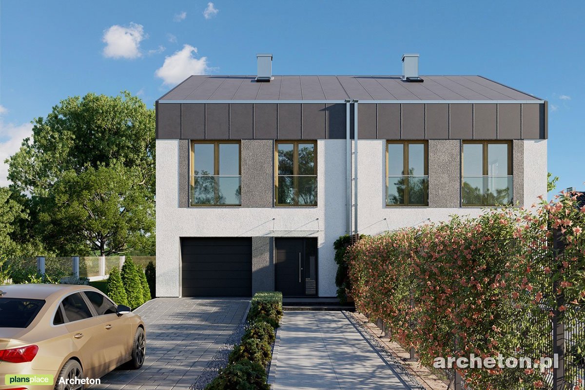 Divstāvu mājas projekts 140 m²: 4 Guļamistabas, 2 Vannasistabas, Atvērta virtuve, Garāža