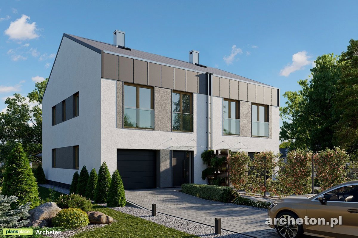 Divstāvu mājas projekts 140 m²: 4 Guļamistabas, 2 Vannasistabas, Atvērta virtuve, Garāža