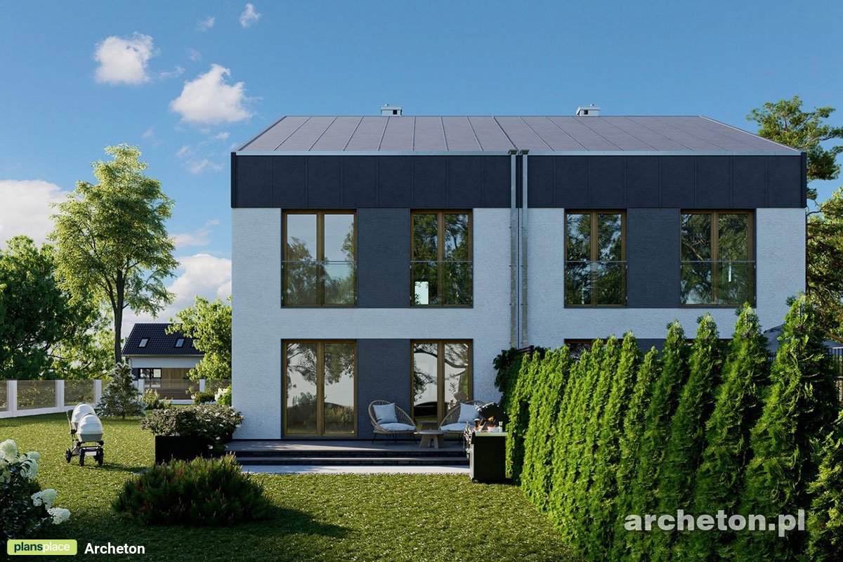 Divstāvu mājas projekts 140 m²: 4 Guļamistabas, 2 Vannasistabas, Atvērta virtuve, Garāža