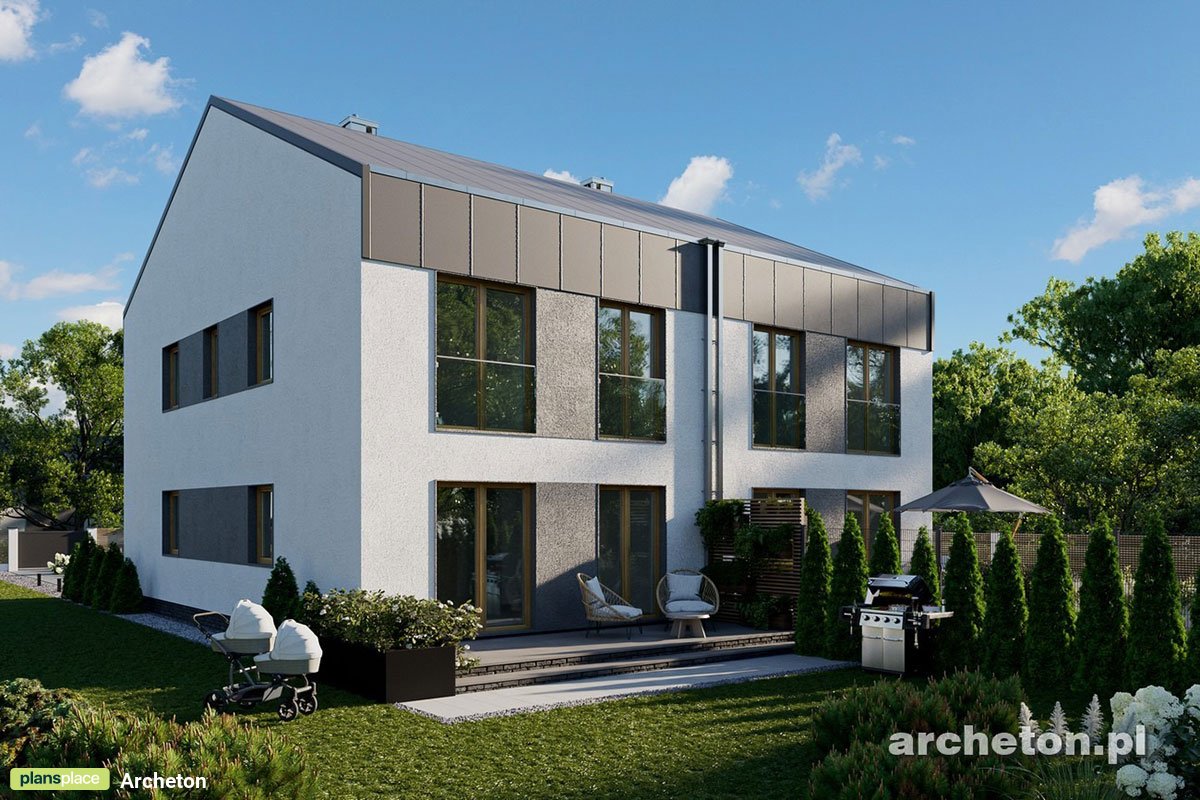 Divstāvu mājas projekts 140 m²: 4 Guļamistabas, 2 Vannasistabas, Atvērta virtuve, Garāža