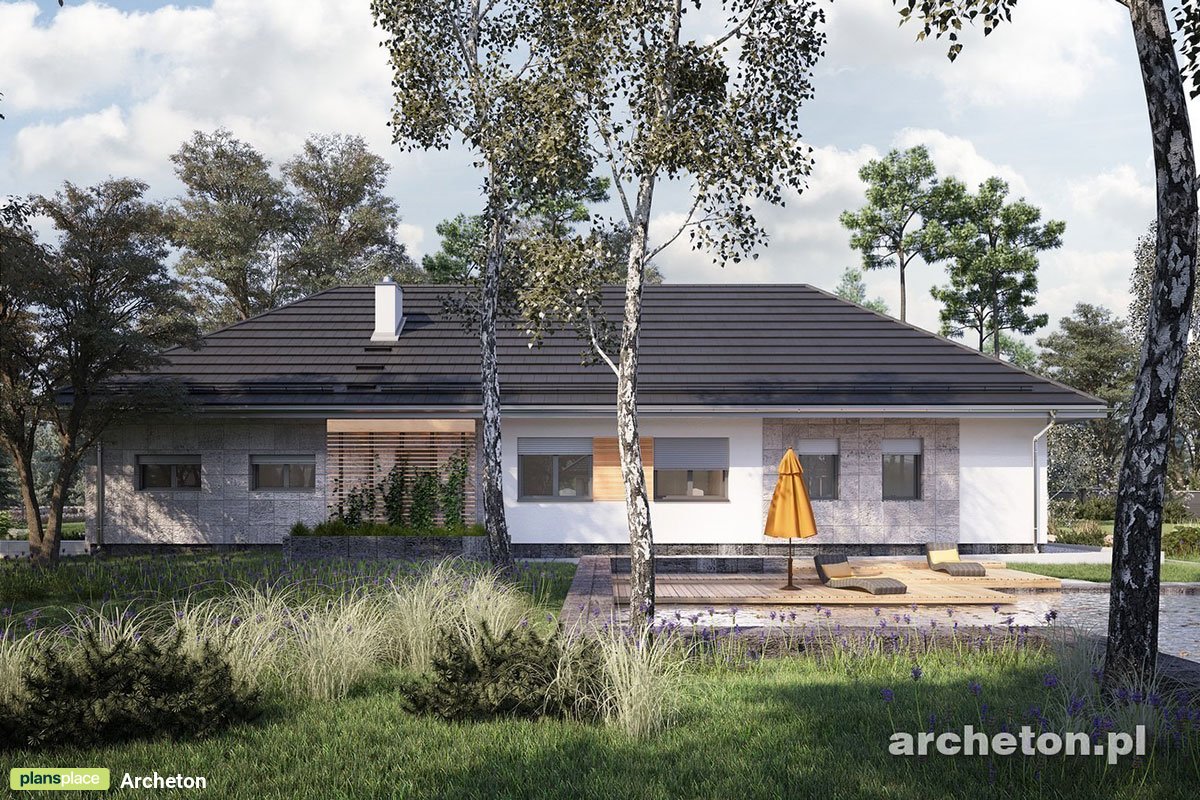 Vienstāva mājas projekts 190 m²: 4 Guļamistabas, 3 Vannasistabas, Atvērta virtuve, Garāža