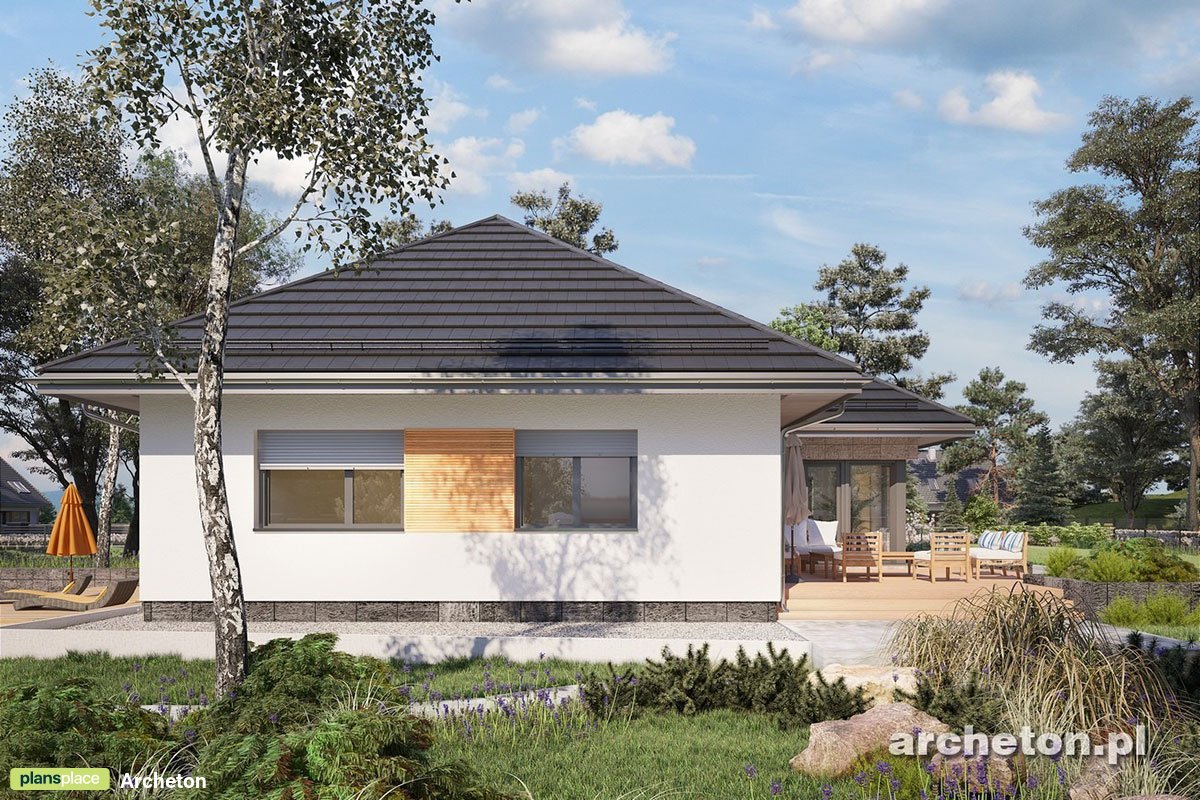 Vienstāva mājas projekts 190 m²: 4 Guļamistabas, 3 Vannasistabas, Atvērta virtuve, Garāža
