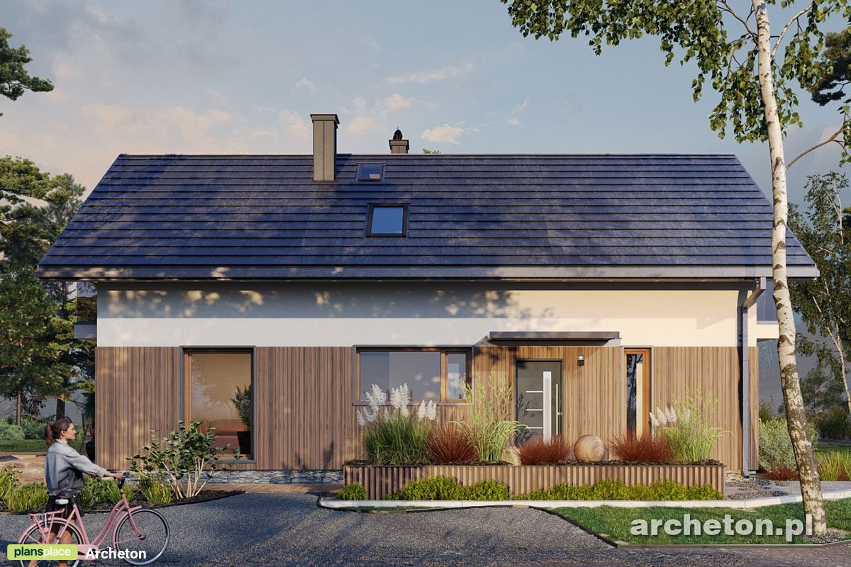 Mājas projekts ar mansardu 136 m²: 4 Guļamistabas, 2 Vannasistabas, Atvērta virtuve, bez Garāžas