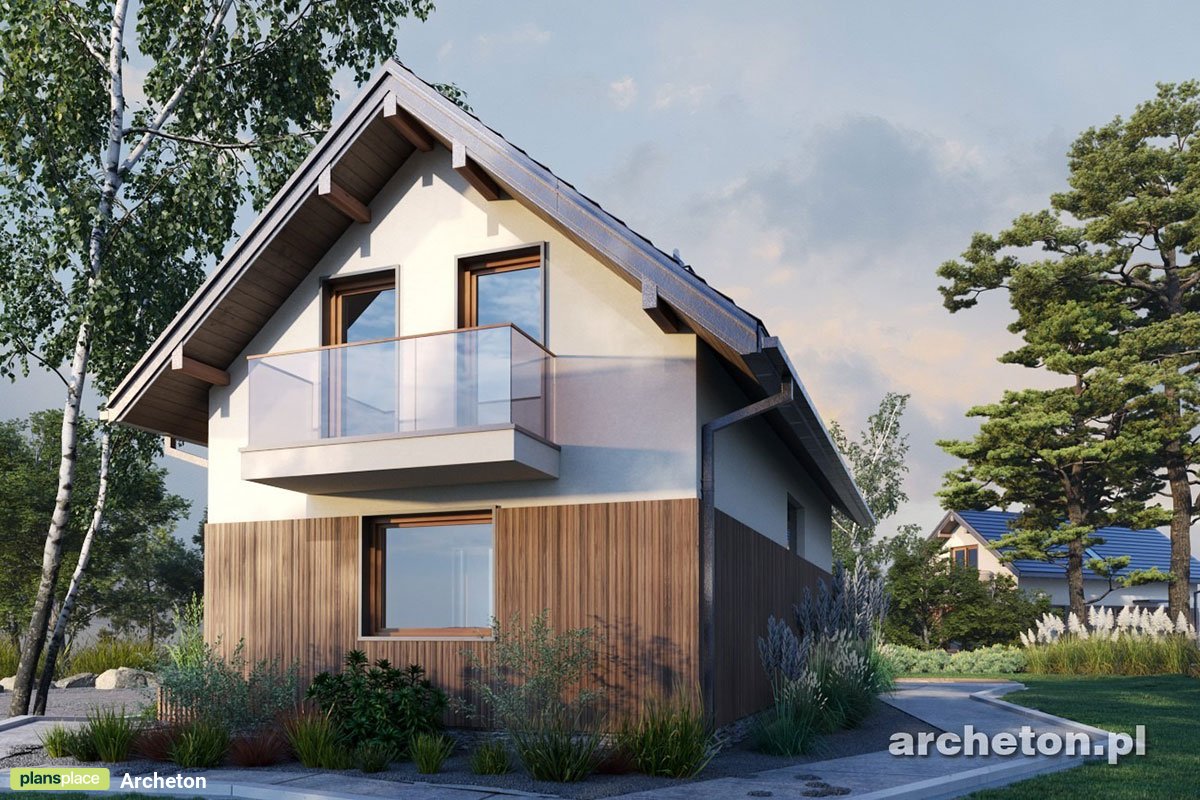 Mājas projekts ar mansardu 136 m²: 4 Guļamistabas, 2 Vannasistabas, Atvērta virtuve, bez Garāžas