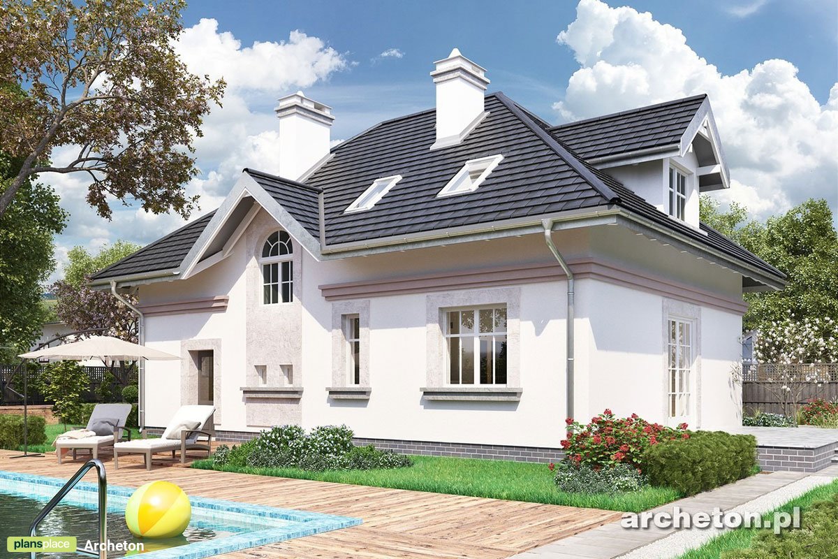 Mājas projekts ar mansardu 176 m²: 3 Guļamistabas, 3 Vannasistabas, Garāža