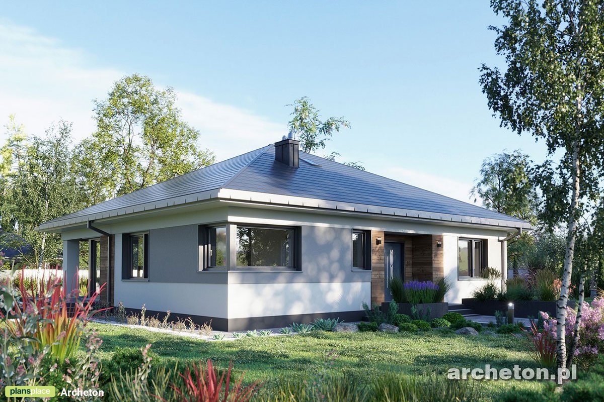 1300 Sq Ft 1-Story House Plan with Open Concept Kitchen