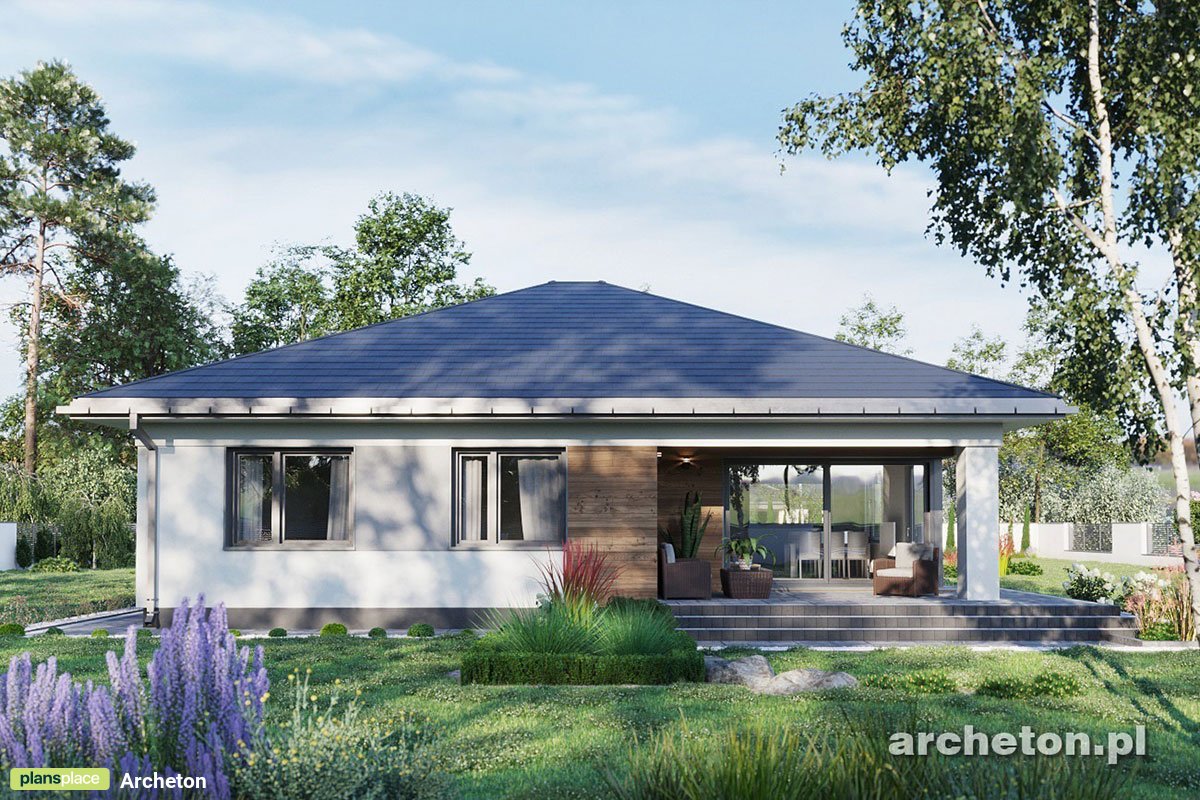 1300 Sq Ft 1-Story House Plan with Open Concept Kitchen