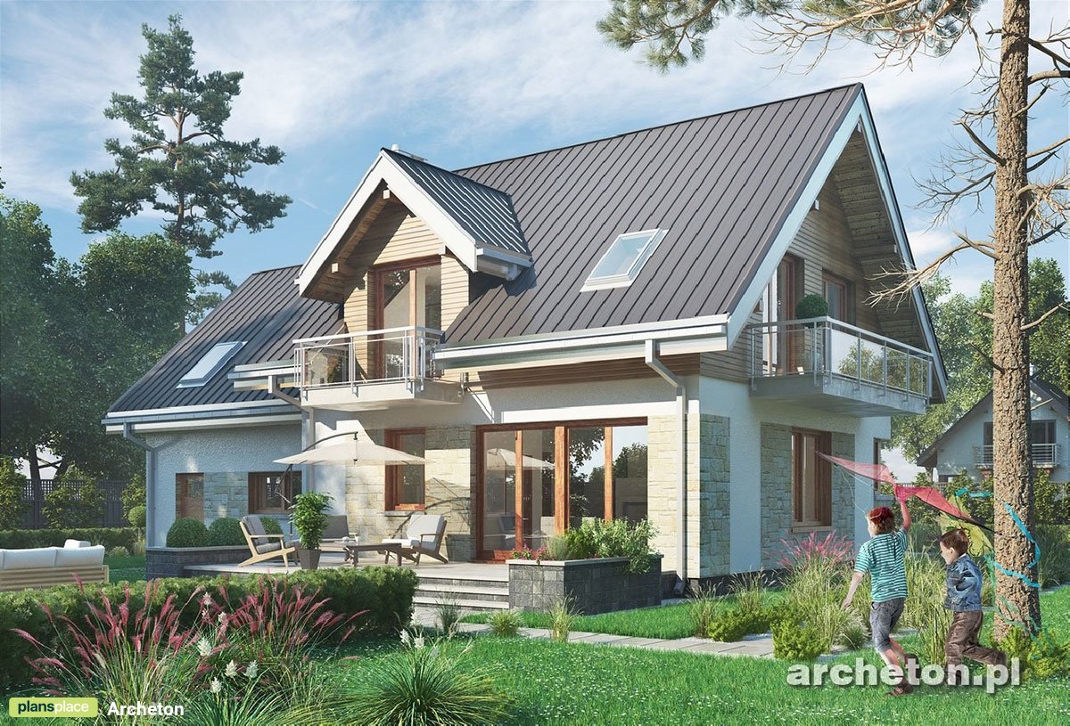 Two Story House Plan with Master Bedroom above Garage