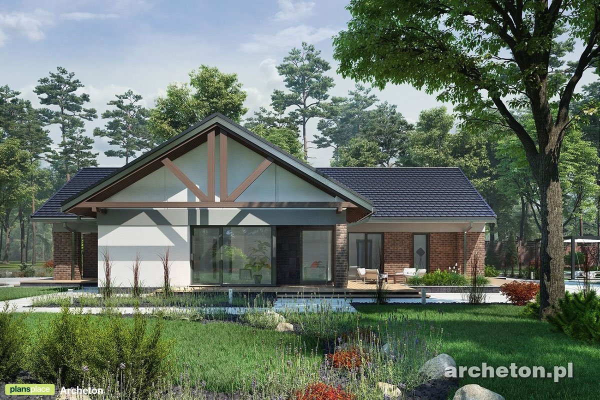 Vienstāva mājas projekts 180 m²: 3 Guļamistabas, Darba istaba, 2 Vannasistabas, Atvērta virtuve, Garāža