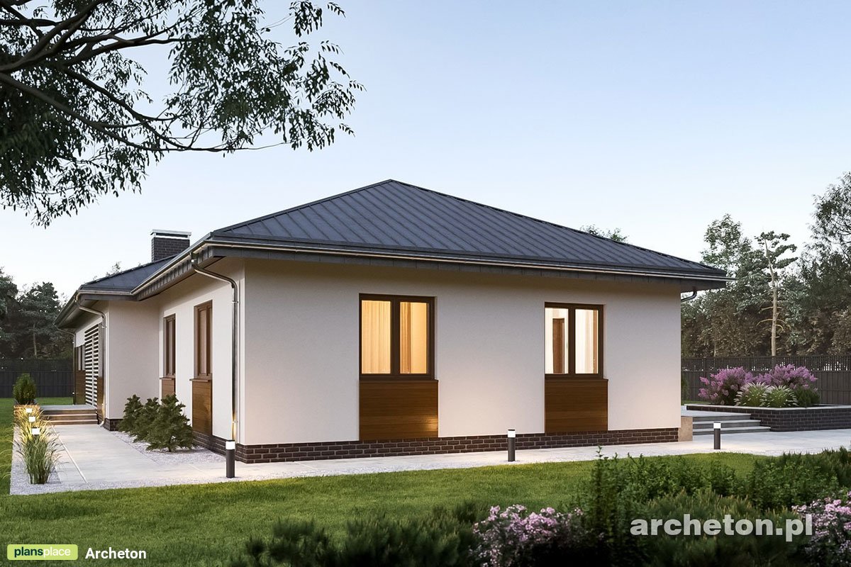 Vienstāva mājas projekts 193 m²: 3 Guļamistabas, Darba istaba, 3 Vannasistabas, Atvērta virtuve, Garāža