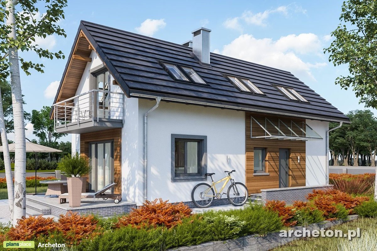 Mājas projekts ar mansardu 129 m²: 4 Guļamistabas, 2 Vannasistabas, bez Garāžas