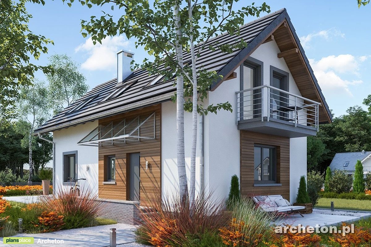 Mājas projekts ar mansardu 129 m²: 4 Guļamistabas, 2 Vannasistabas, bez Garāžas